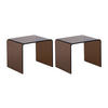 NACHTTISCH - 50 cmcm x 40 cmcm - Glas - Transparent, Braun - SUZANA - Transparent/Braun, Glas (50/40/40cm) - Vente-Unique