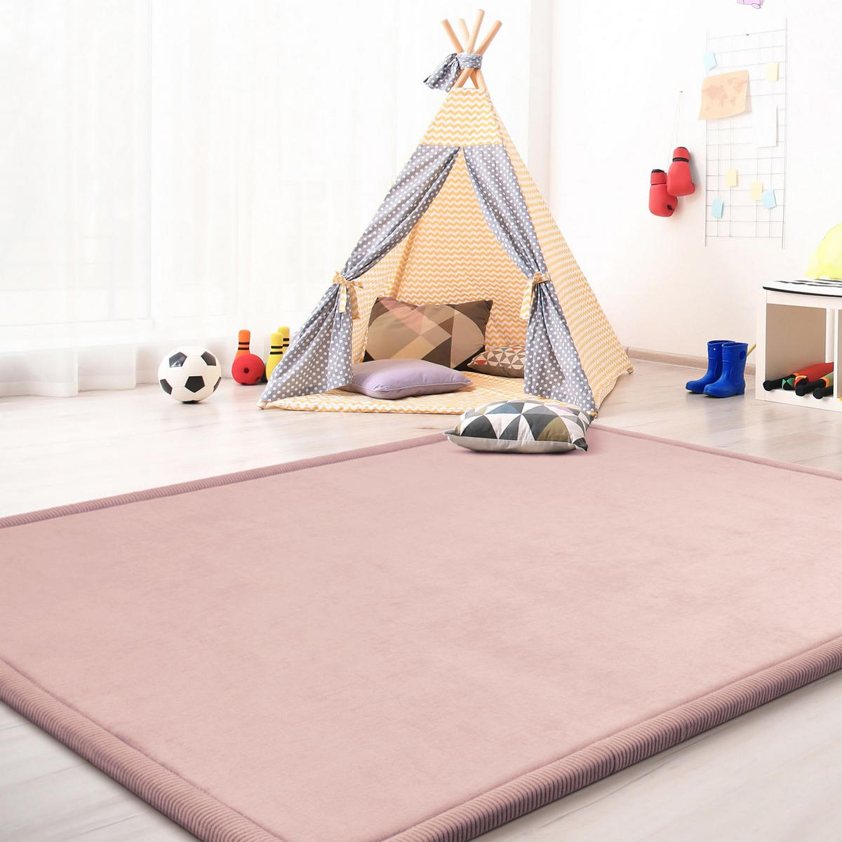 KINDERTEPPICH Pink 140 x 200 cm - Pink, Kunststoff (140/200cm) - TT Home