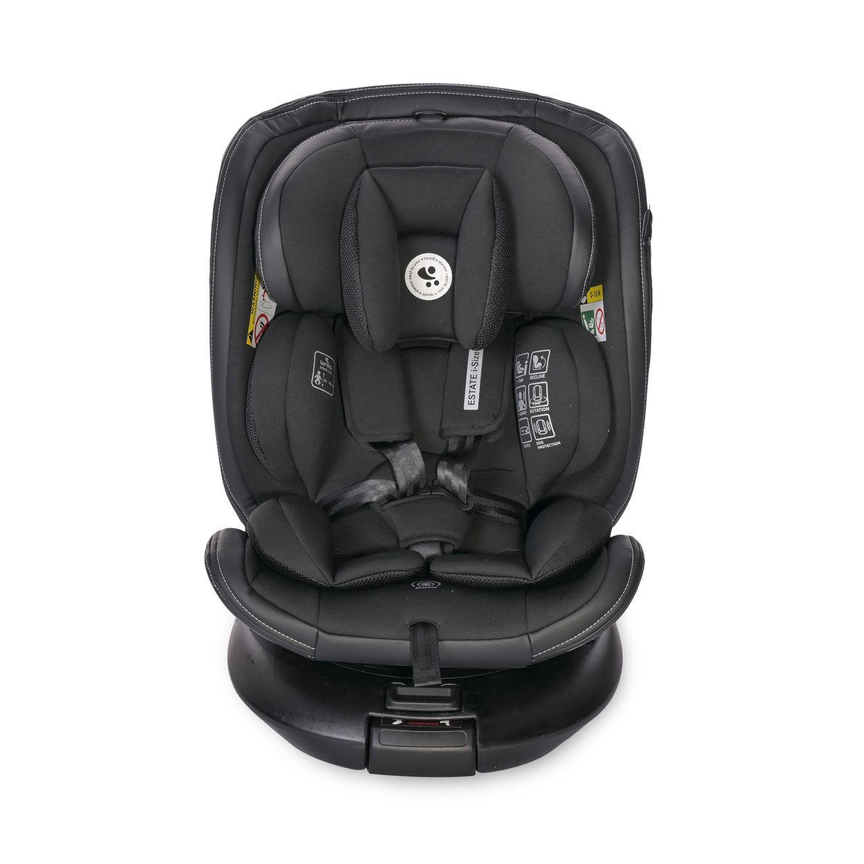 KINDERSITZ Estate i-Size schwarz (40-150cm) Isofix, Stützbein, Sitz 360° drehbar - Schwarz, Kunststoff (47/62/52cm) - Lorelli