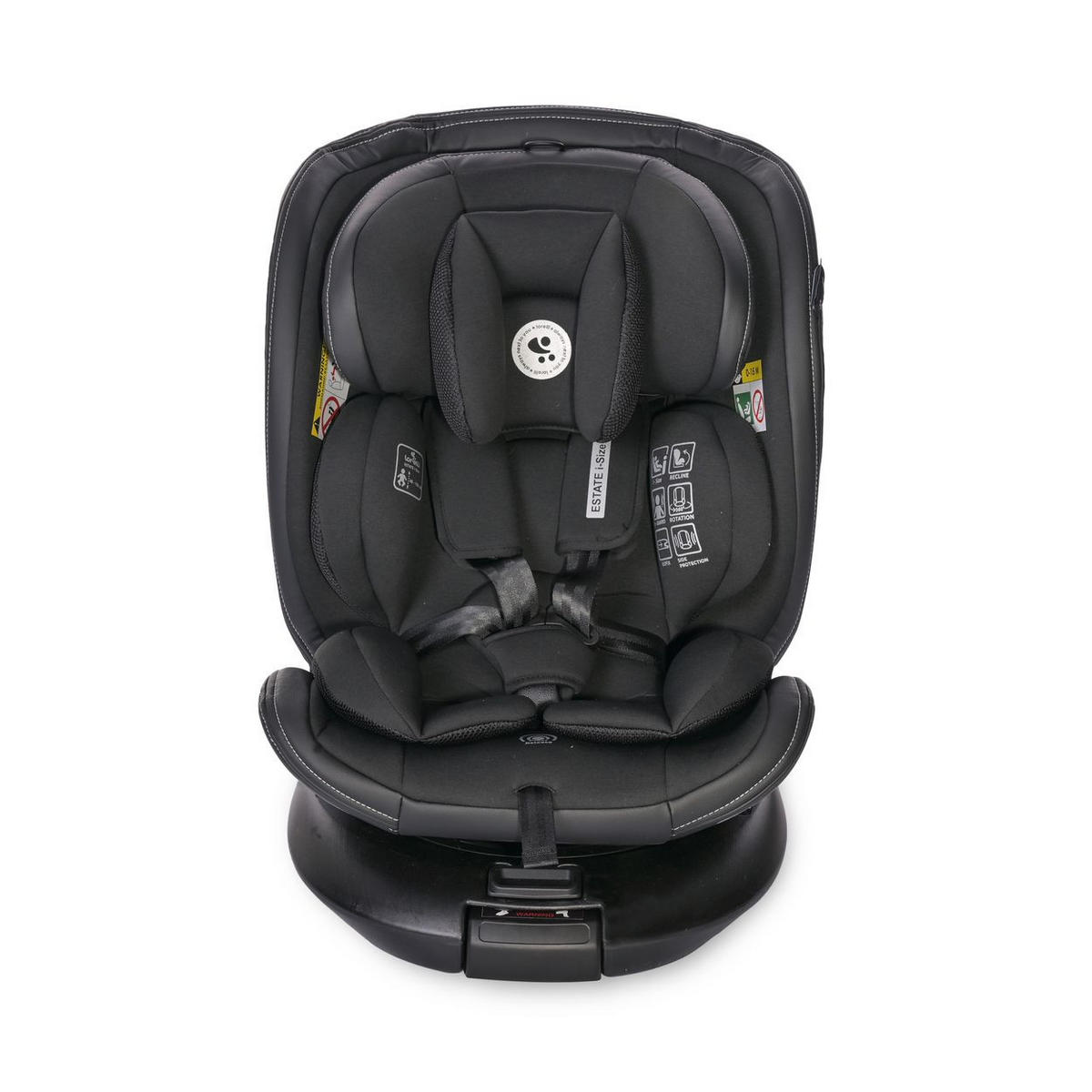 KINDERSITZ Estate i-Size schwarz (40-150cm) Isofix, Stützbein, Sitz 360° drehbar - Schwarz, Kunststoff (47/62/52cm) - Lorelli