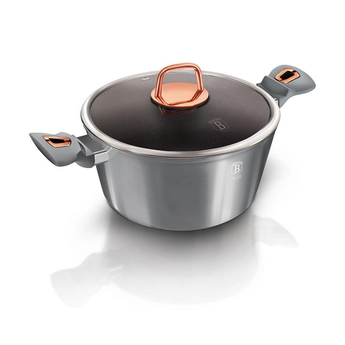 TOPF Grau 20/20/10.4 cm BH6011 - Grau, Metall (20cm) - Berlinger Haus