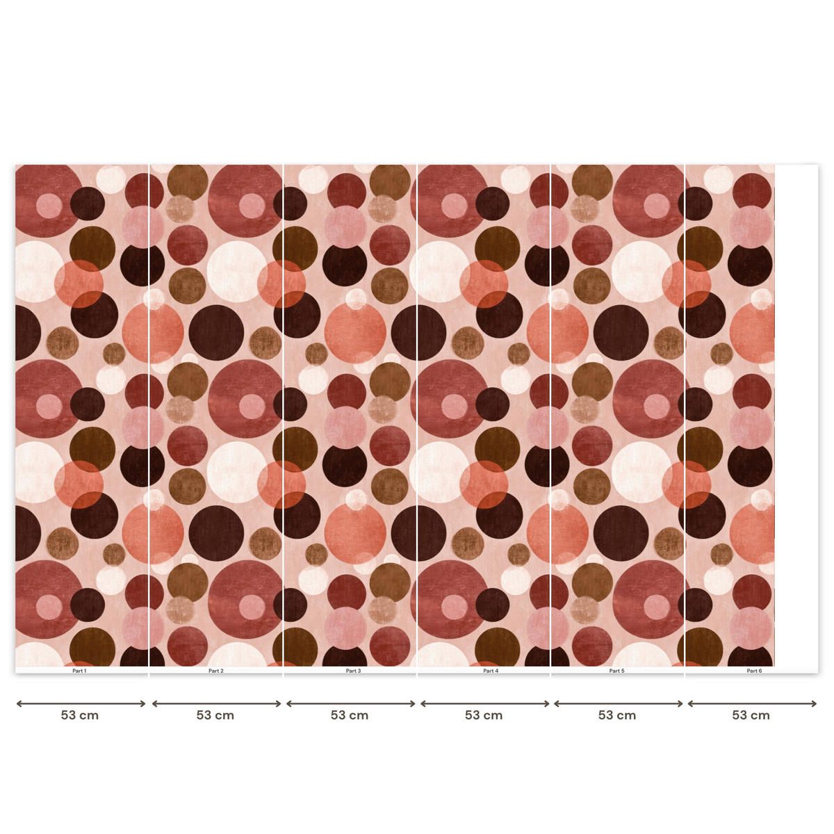 TAPETE - Kreise - Modern - Farbenfroh - 300x200 cm - Multicolor, Papier (300/200cm) - OnlyWow