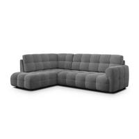 ECKSOFA MELLOW 5-Sitzer, grau - Schwarz/Grau, Holz/Textil (283/191cm) - Courtois Laville