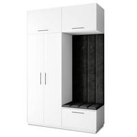 GARDEROBENSCHRANK REMA 150/240/60 cm Modern Weiß - Weiß, Holzwerkstoff (150/240/60cm) - MASSENO