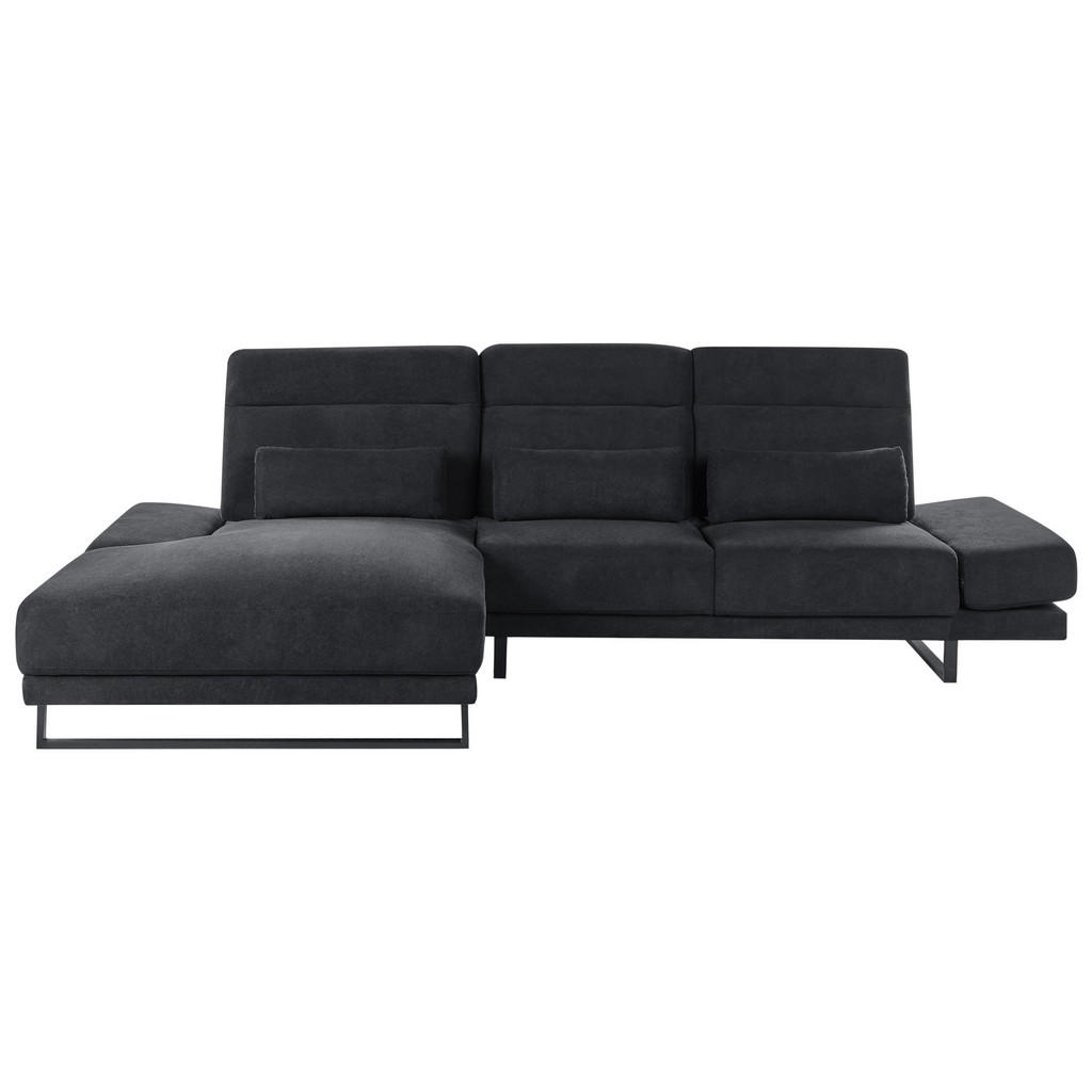 COLȚAR cu 4 locuri textil negru pe partea dreaptă Ikast