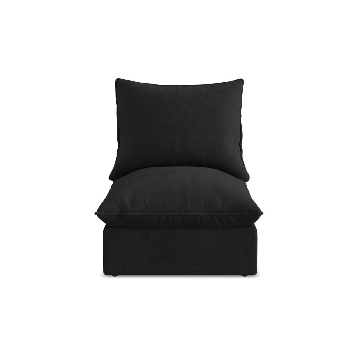 SOFAELEMENT Strukturstoff Schwarz - Schwarz, Holzwerkstoff/Kunststoff (75/77/90cm) - LaMiaSofa