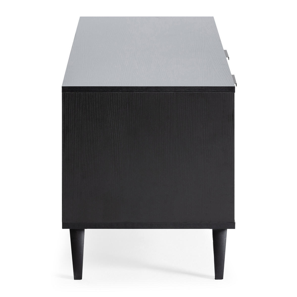 TV-ELEMENT Kalma 2 Türen 1 Schublade - Schwarz, Holzwerkstoff (136/45/40cm) - VS Venta-stock