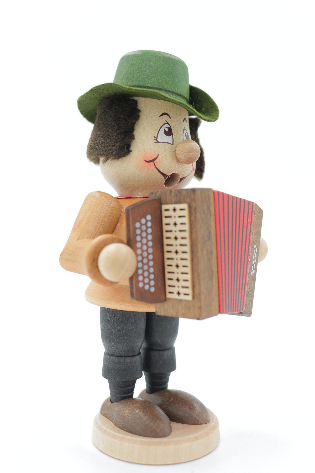 RAUCHFIGUR Wichtel m. Fuss Musiker 16,5 cm - Multicolor, Holz (9/16.5/0.1cm)