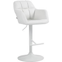 BARHOCKER Lederlook weiß - Weiß, Textil (57/97/59cm) - CLP