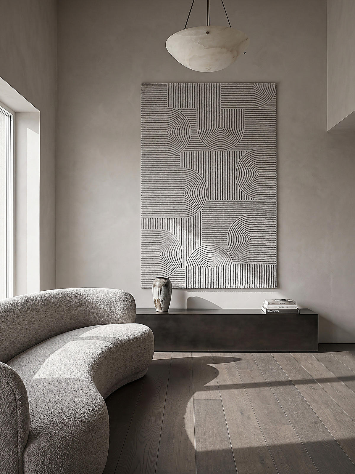 TEPPICH Kurzflor ERESMA Geometrisch Polyester Grau 160 x 230 cm - Grau, Textil (160/230cm) - KADIMA DESIGN