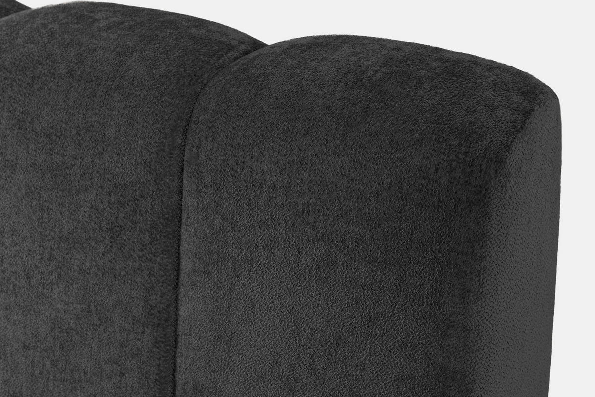 POLSTERBETT OLMIRA - Anthrazit/Schwarz, Holz/Holzwerkstoff (202/203cm) - KONSIMO®