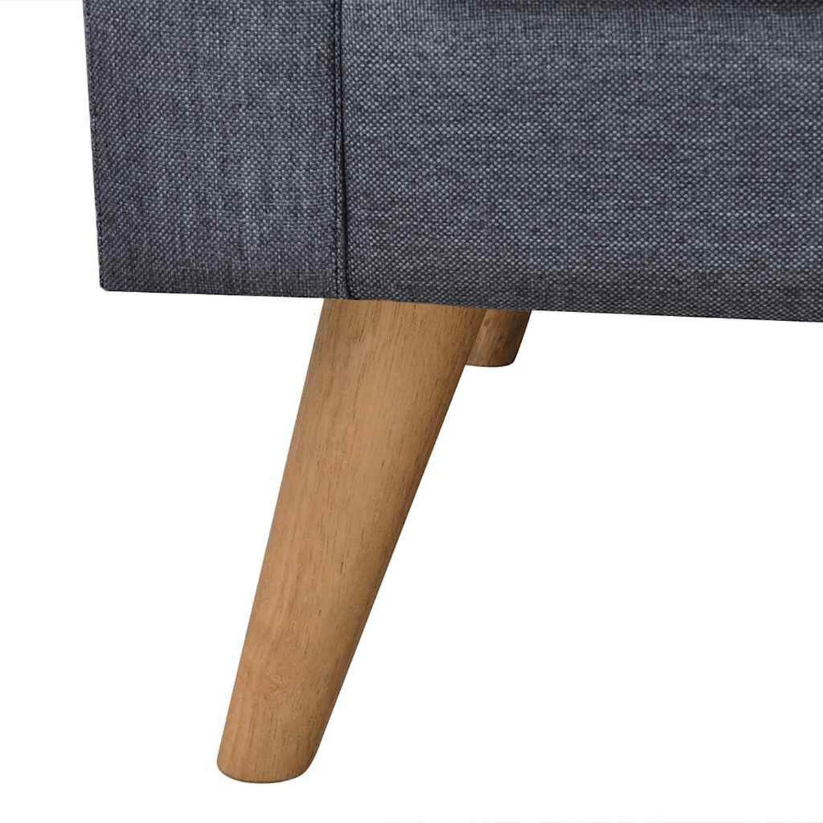 3-SITZER-SOFA Darmstadt - Dunkelgrau, Holz (168/73/70cm) - Nettlife