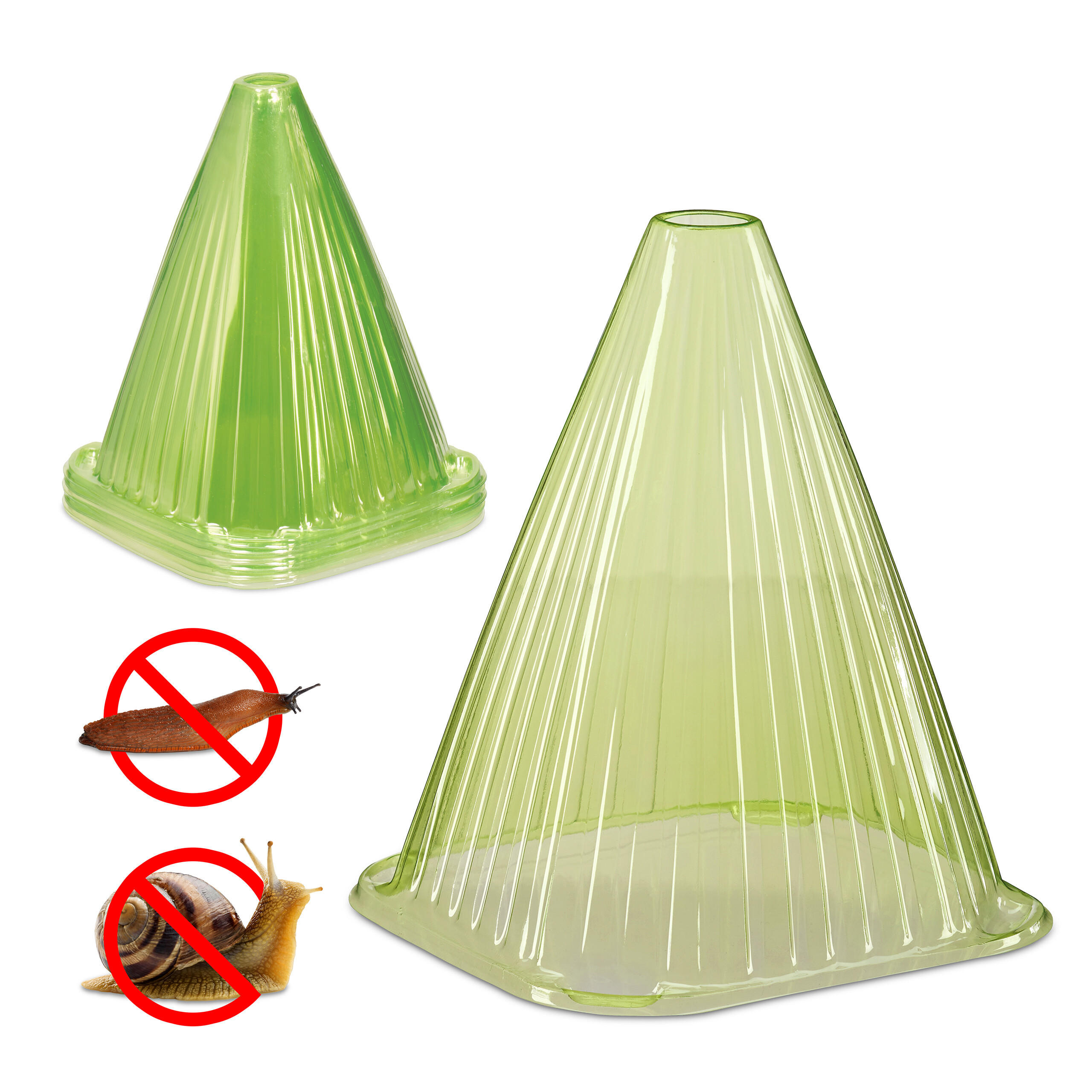 PFLANZENHUT-SET - Grün, Kunststoff (19/22/19cm) - Relaxdays