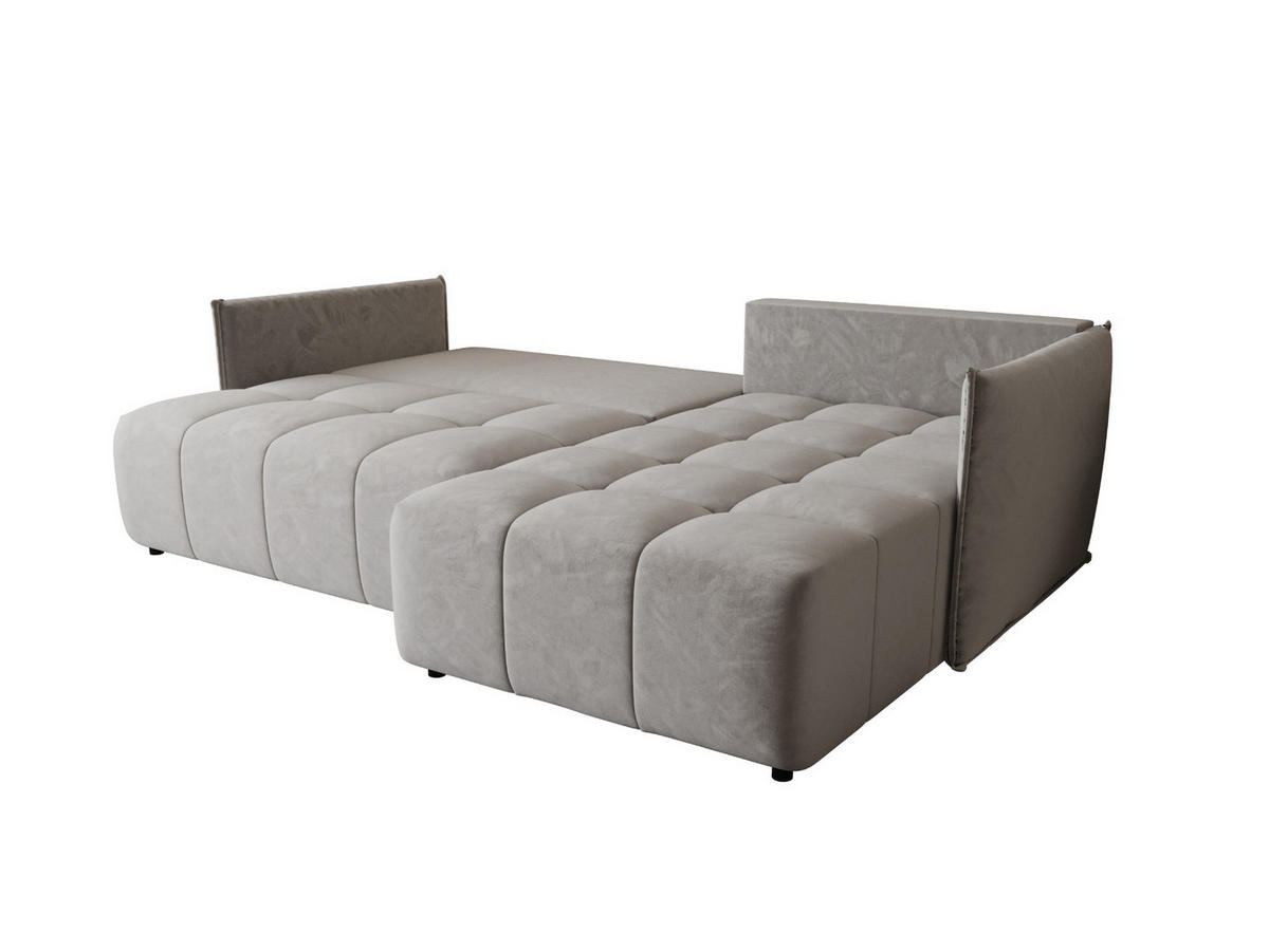 ECKSOFA mit Schlaffunktion ONIL L Monolith 84 Rechts - Hellgrau, Textil (245/175cm) - Bedante