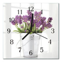 WANDUHR 30x30 cm - Lavendel - Lila, Glas (30/30/0.4cm) - TULUP