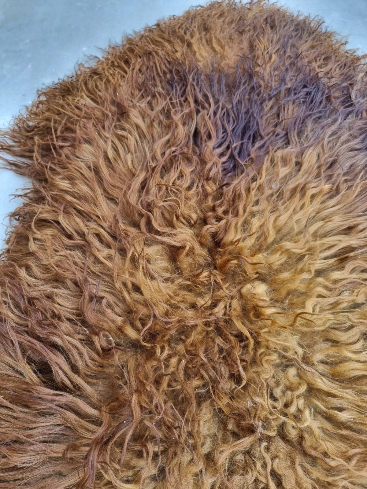 LAMMFELL Island Langhaar natur lockig weich Premium Ginger ca. 105 cm - Rotbraun, Fell (55/105cm) - Provellus