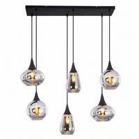 PENDELLEUCHTE Krellon 85/20/150 cm - Schwarz, Glas/Metall (85/20/150cm) - ZMH