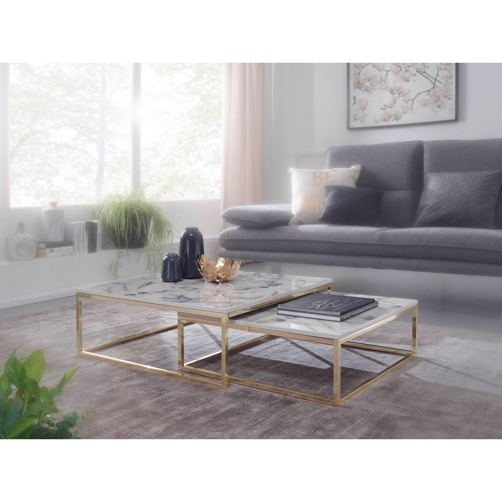 Thumbnail - tinkaro Couchtisch, Weiß, Holzwerkstoff, 75x27x75 cm, Wohnzimmer, Wohnzimmertische, Couchtische