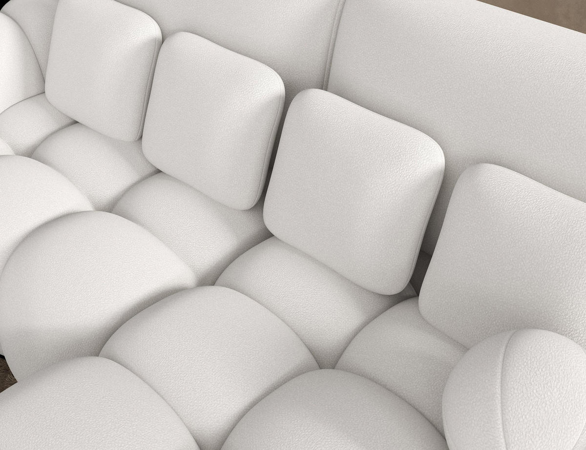 ECKSOFA COVELION L-Form – Schlaffunktion, Bettkasten, Wellenfederung, HR-Kaltschaum, inkl. Kissen, moderner Wohnkomfort - Weiß, Kunststoff (167/260cm) - Wohnideebilder