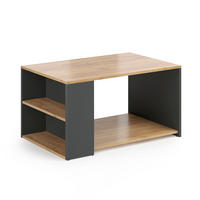 COUCHTISCH Dario Anthrazit 90 x 59 cm - Anthrazit/Eiche Wotan, Holzwerkstoff (59/90/48.1cm) - Vicco