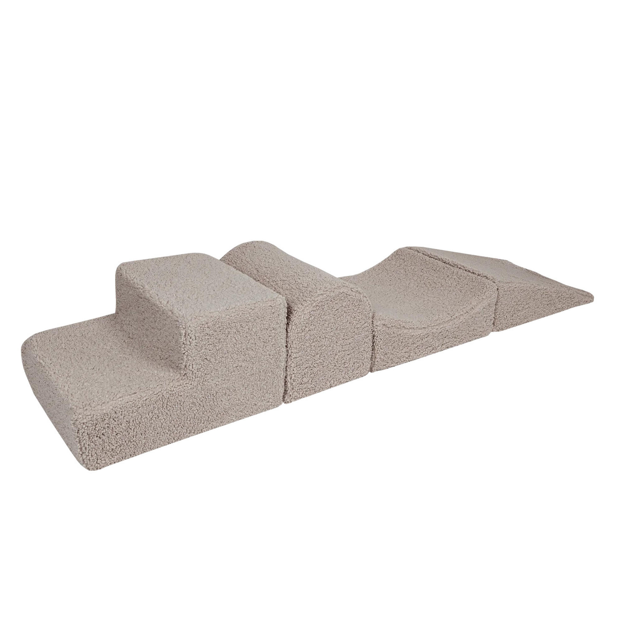 SCHAUMSTOFF-BAUSTEINE für Kinder, Bearly, Grau - Greige, Textil (45/30/195cm) - MeowBaby