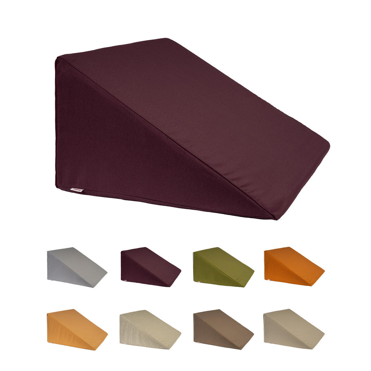 KEILKISSENHÜLLE Wunschton sukkulenten-violet 62/49/30 cm - Violett, Textil (49/62cm) - beties Heimtextil