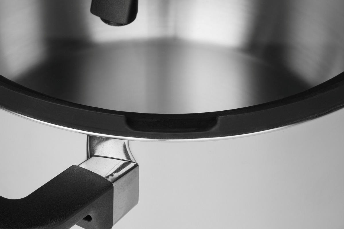 EDLESTAHLTOPF Ø 20 cm - Silberfarben, Metall (20cm)