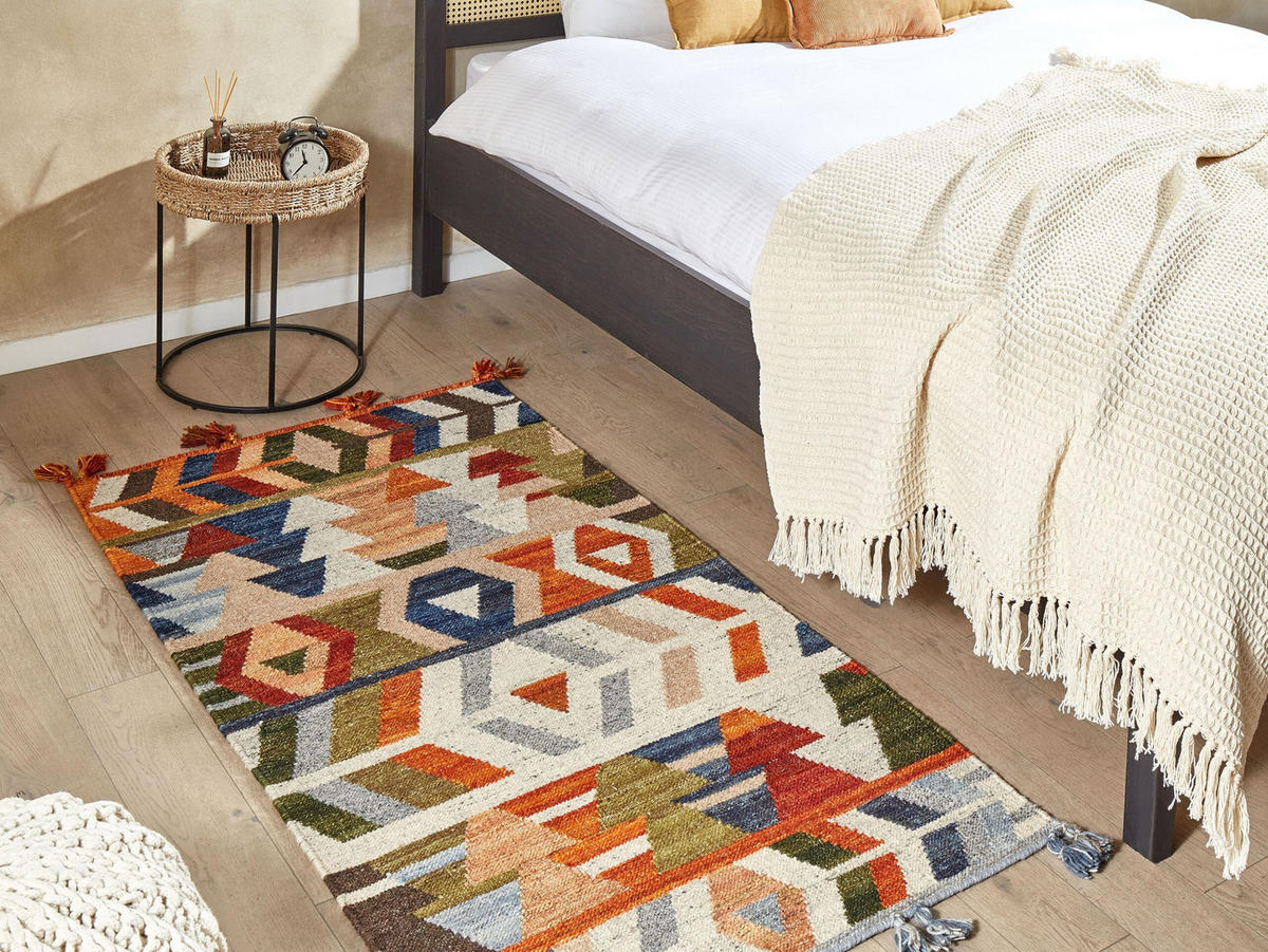 KELIM-TEPPICH Kaghsi 150/80 cm - Multicolor, Textil (80/150cm) - Beliani