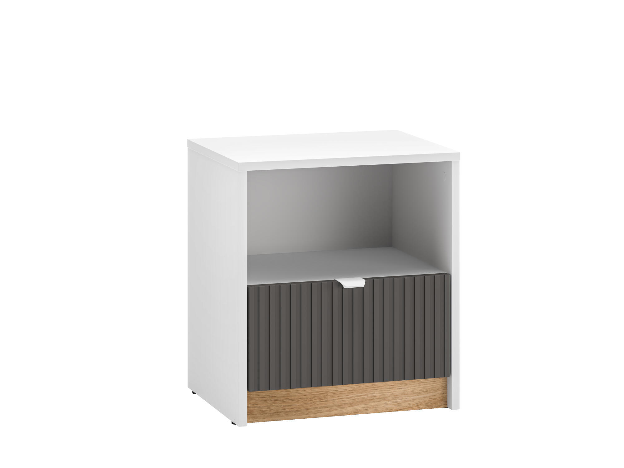 NACHTTISCH TORINO Weiß 43x34x48 cm - Weiß, Holzwerkstoff (43/48/34cm) - FURNLUX