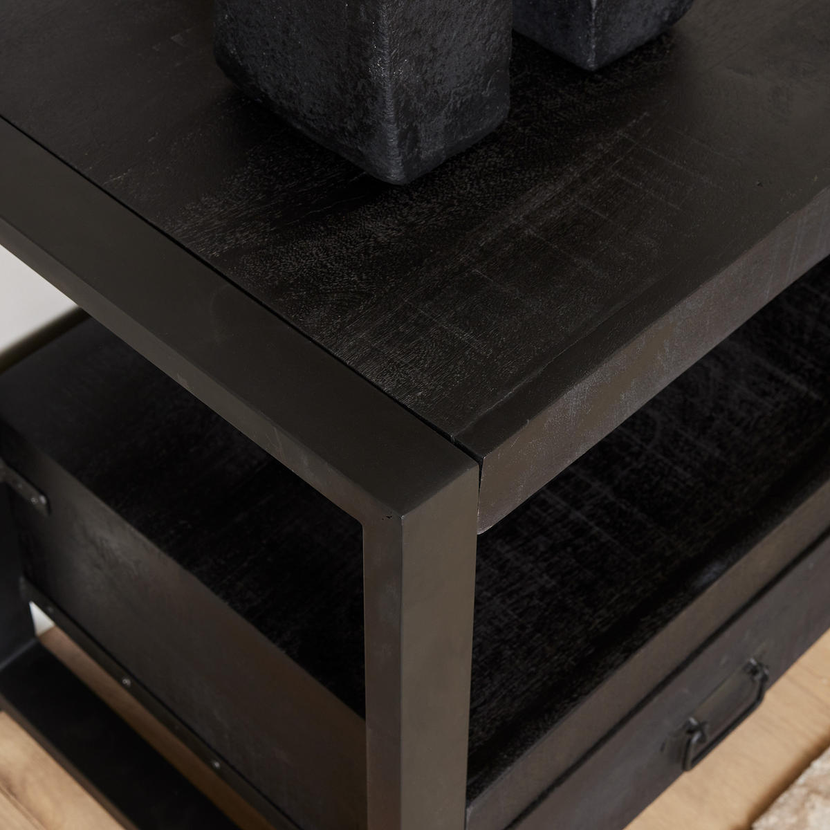 TV-MÖBEL Boaz Schwarz 45/150/60 cm - Schwarz, Holz (150/60/45cm) - Starfurn