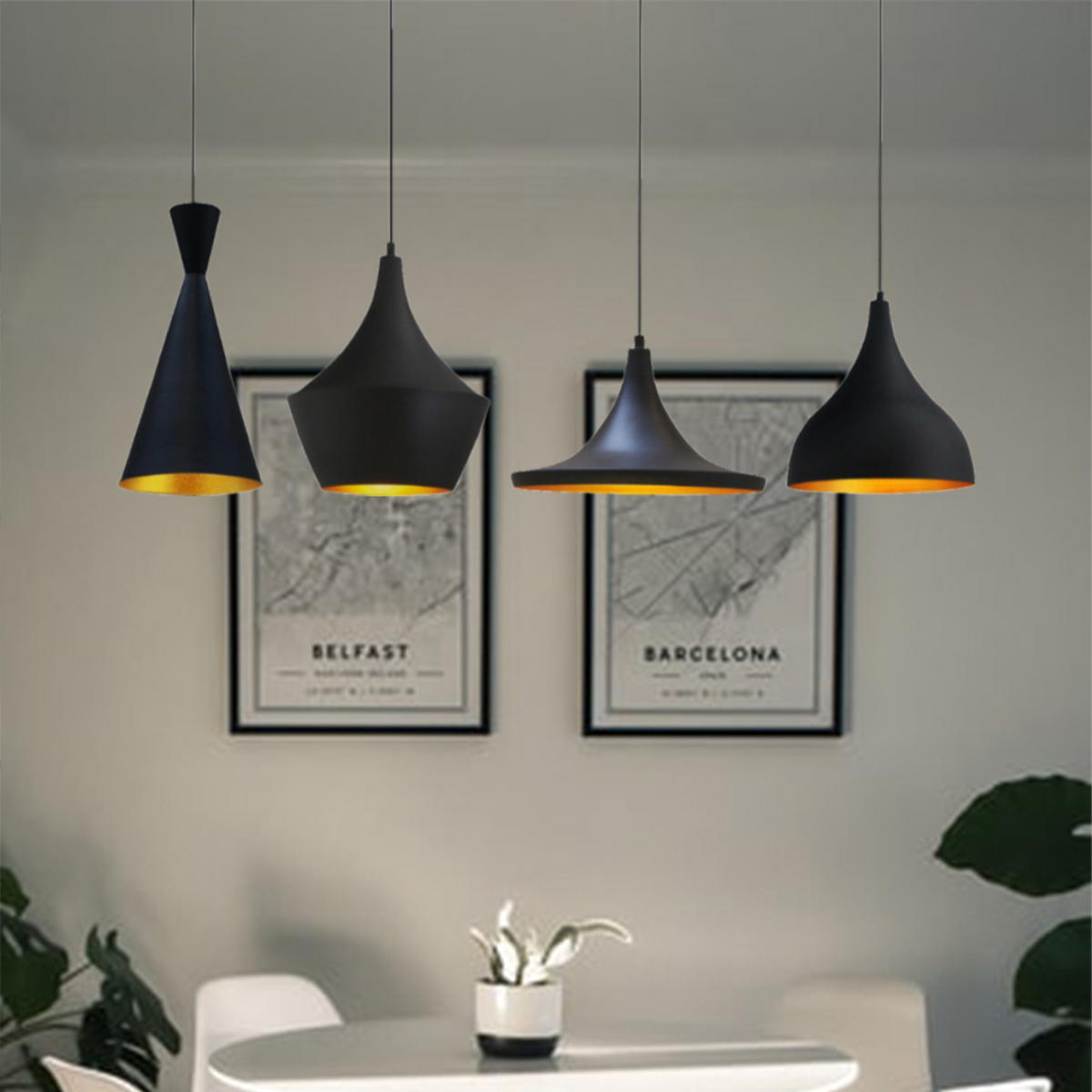 PENDELLEUCHTE Magna Vintage - Schwarz, Metall (115/31/156cm) - Bamyum