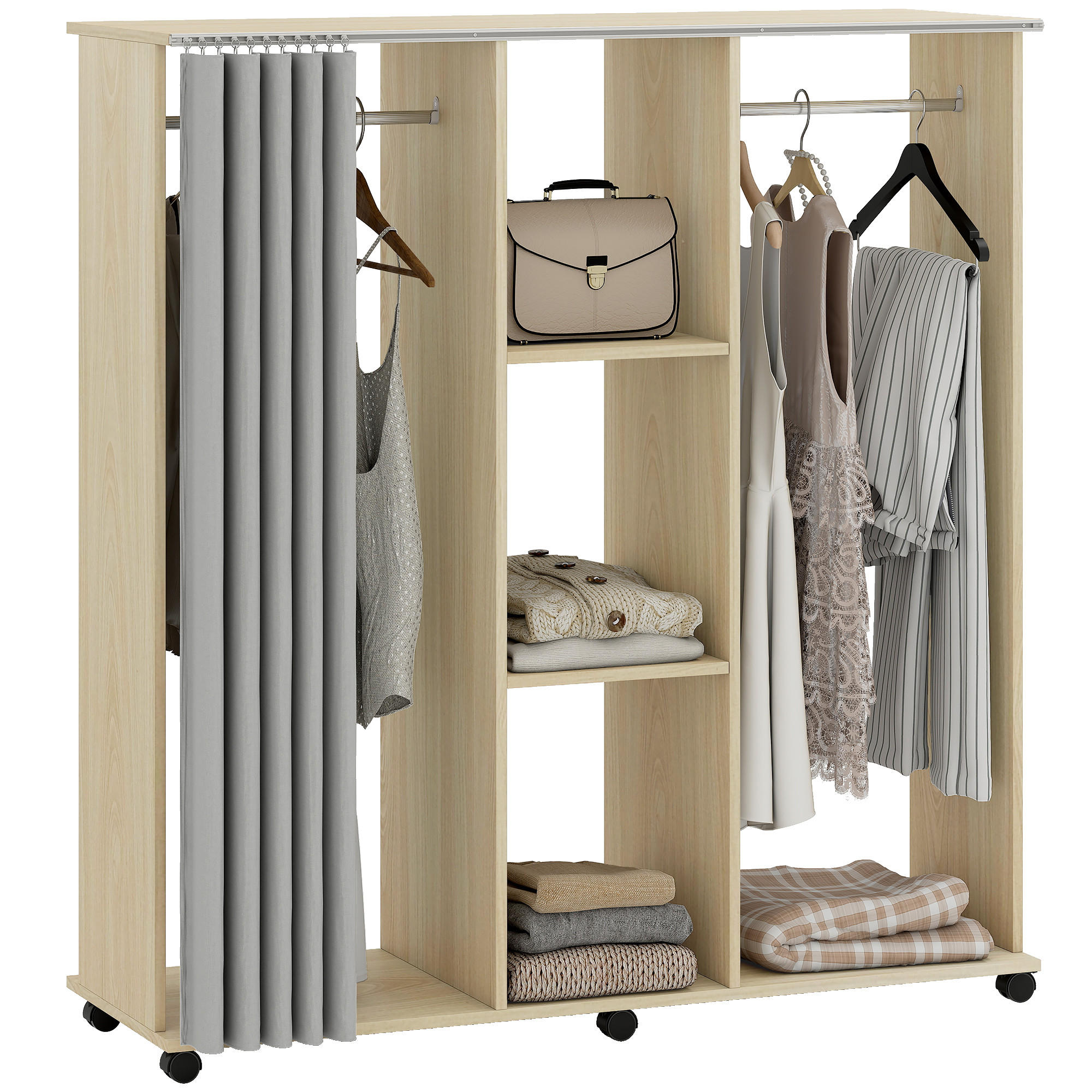 ComfortXL Kleiderschrank Natur 40x128x120 cm