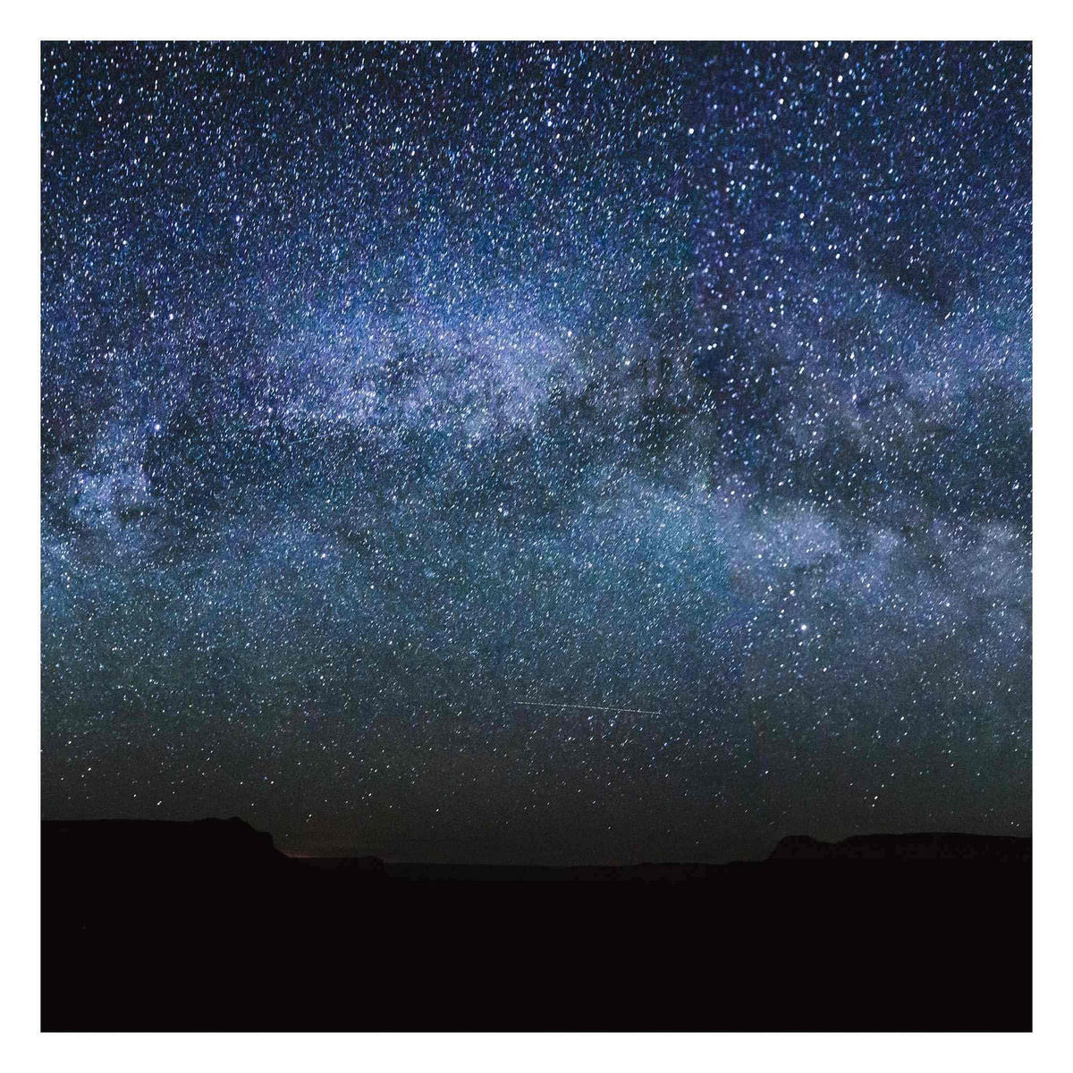 FOTOTAPETE Leuchten des Sternenhimmels 192/192 cm - Schwarz, Papier (192/192cm) - Bilderwelten