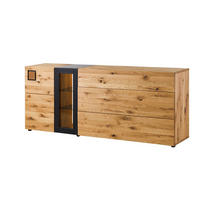SIDEBOARD Wildeiche 160x43,5x80 natur geölt/lackiert KITZBÜHEL #126 - Braun, Holz (160/80/44cm) - Massivmoebel24