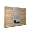 SCHWEBETÜRENSCHRANK 200/250/62 3-türig - Silberfarben/Sonoma Eiche, Holz/Kunststoff (250/200/62cm) - MÖBEL KRYSPOL