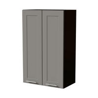 HÄNGESCHRANK Oslo W4/60 Schwarz / Dust Grey Matt 60 / 32,5 / 96cm - Schwarz/Grau, Holz/Holzwerkstoff (60/96/32.5cm) - Feldmann-Wohnen