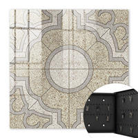 SCHLÜSSELBOX Schwarz 30x30 cm- Türöffnung nach rechts - Elegantes Mosaik - Beige, Metall (30/30/5cm) - TULUP