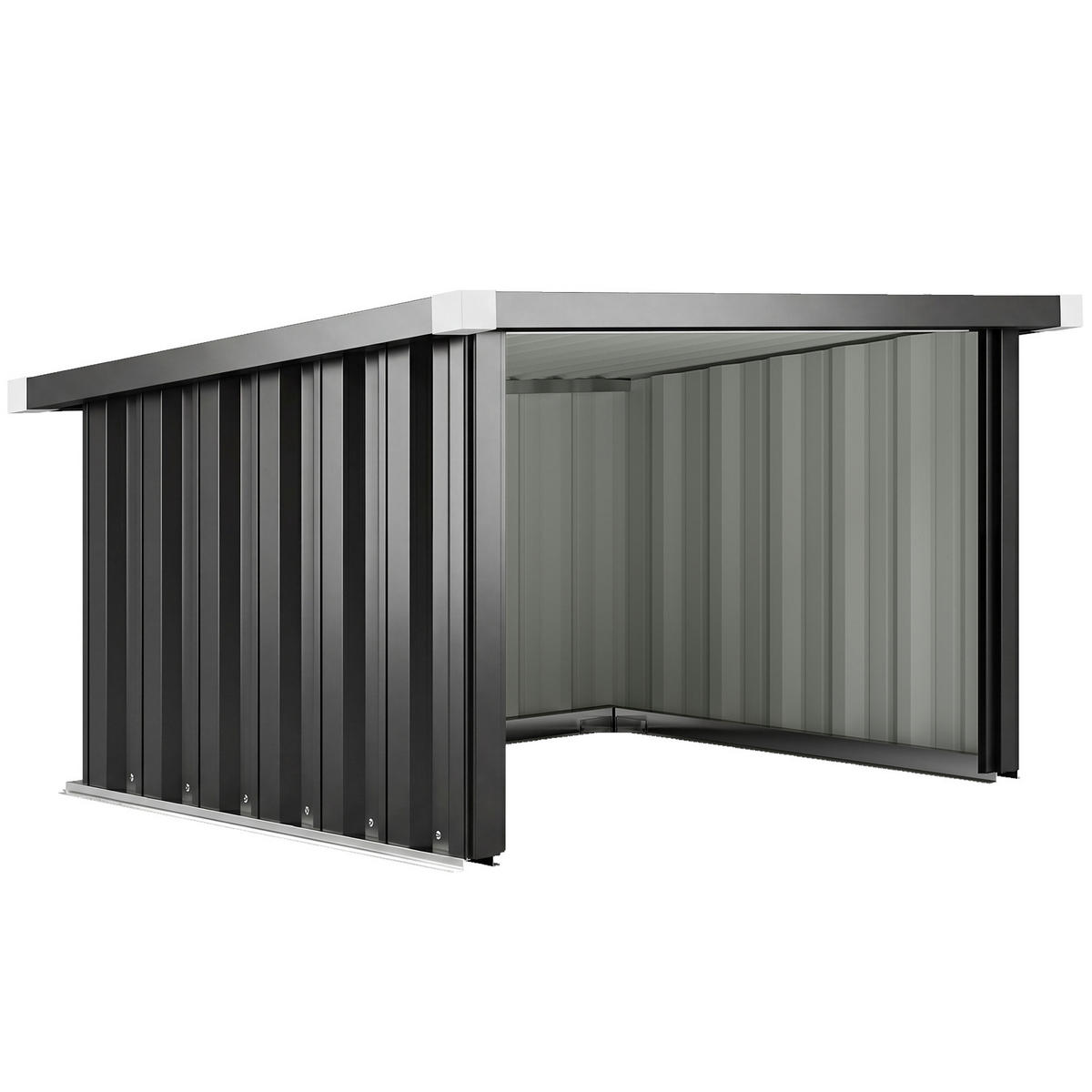 MÄHROBOTER-GARAGE Dunkelgrau 108/86/62,50 cm - Dunkelgrau, Metall (86/62.5/108cm) - Outsunny