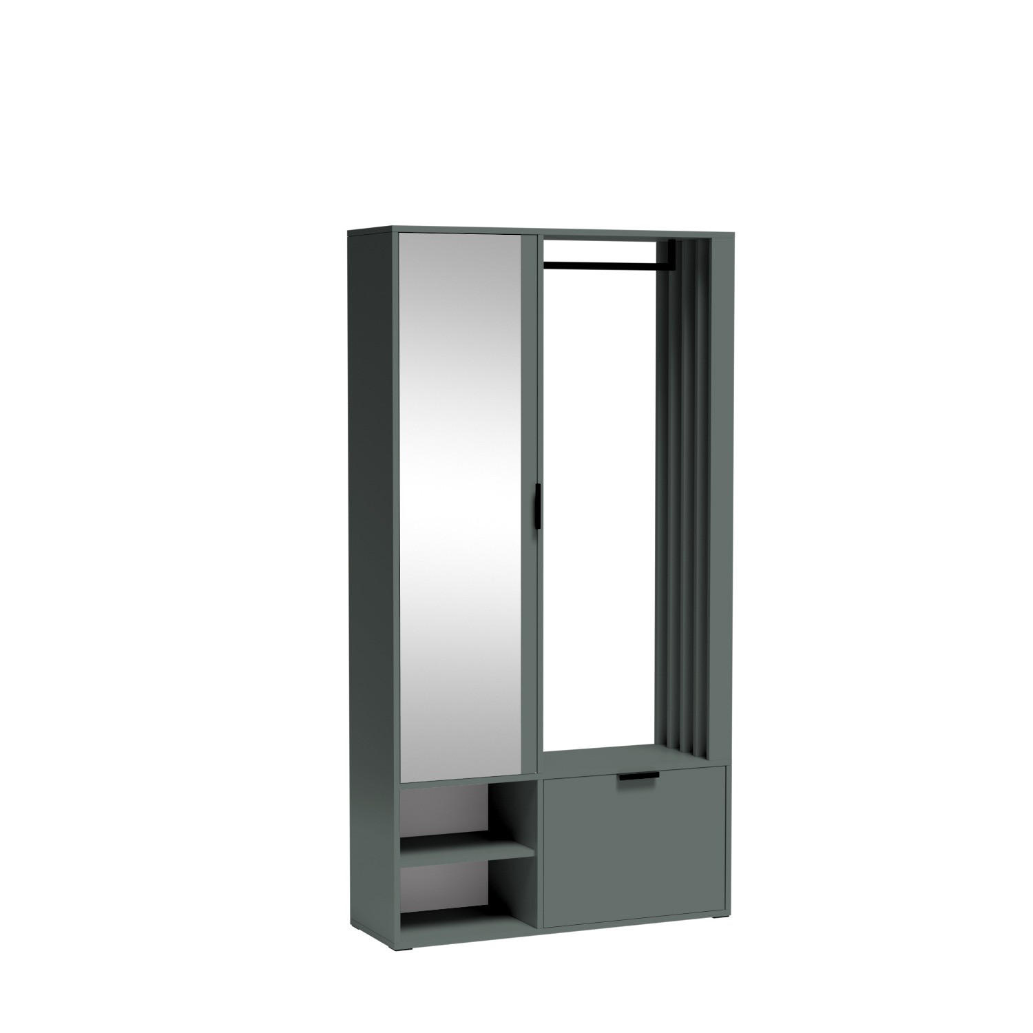 GARDEROBE Milo Uni 100 x 189,4 x 33 cm Salbeigrün - Salbeigrün, Holzwerkstoff/Metall (100/189.4/33cm)