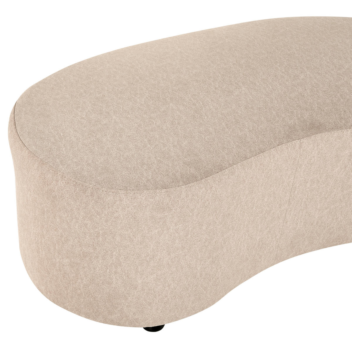 OTTOMANE Stoff Beige Amal - Beige, Textil (120/41/54cm) - Beliani