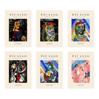 POSTER Set Mit 6 Illustrationen Von Pablo Picasso Licht Schatten A3 Rahmenlos - Klar, Papier (29/3cm) - Nacnic