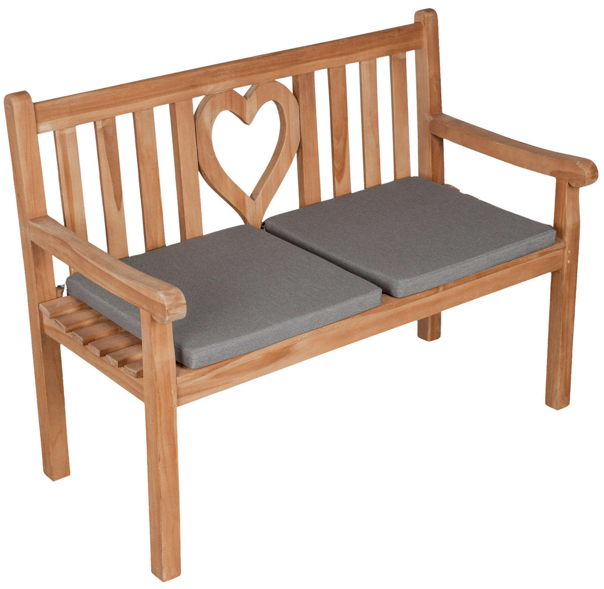 SITZKISSEN Auflage 2er Set grau - Grau, Textil (50/50/4cm) - Mr. Deko