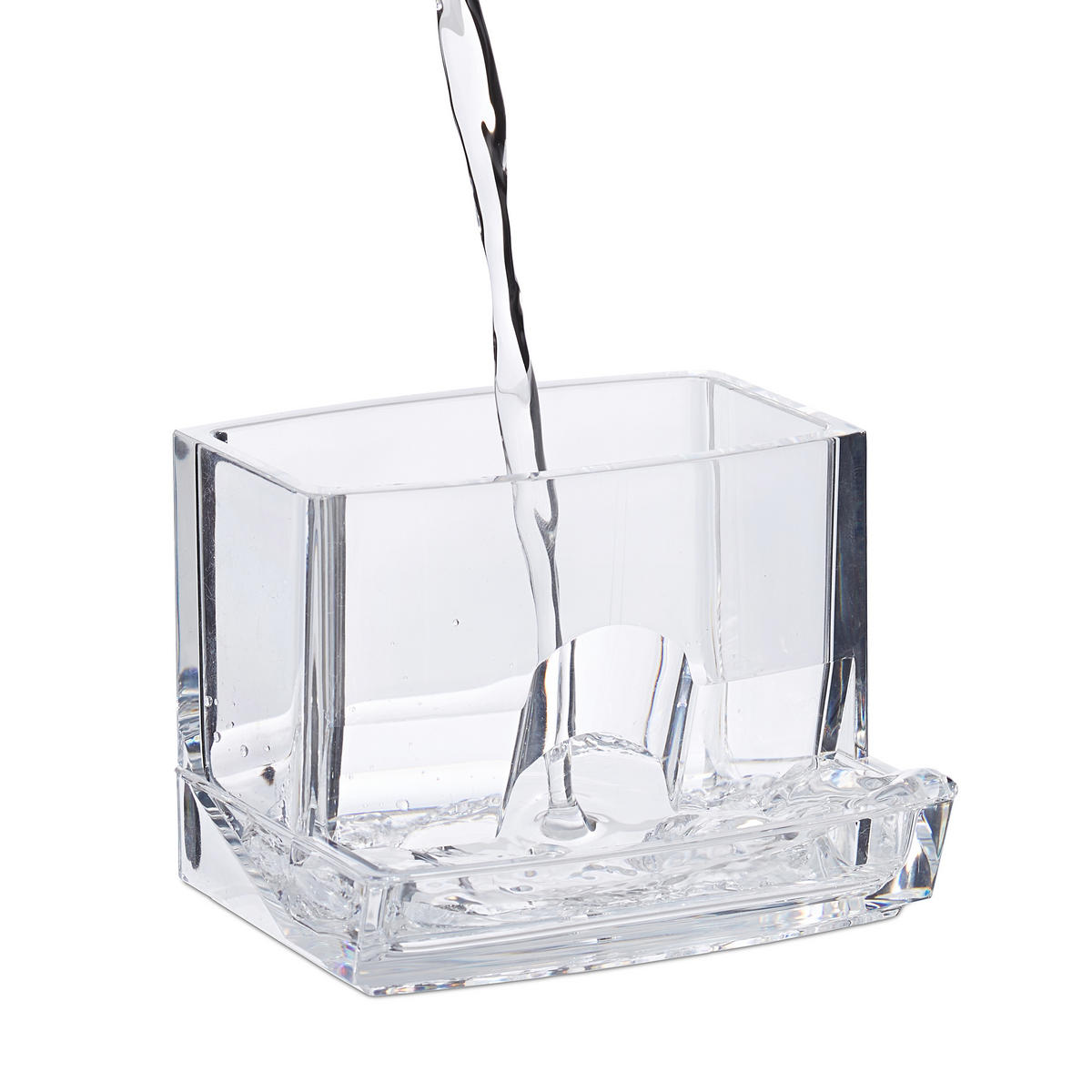 WATTESTÄBCHEN-AUFBEWAHRUNG - Transparent, Holz/Kunststoff (9/7.5/8cm) - Relaxdays