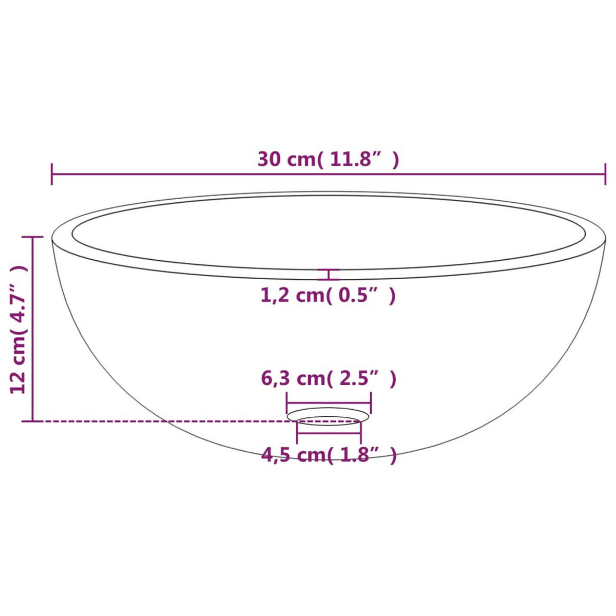 WASCHBECKEN Lay 30/30/12 cm - Hellgrau, Glas (30/12/30cm) - Nettlife