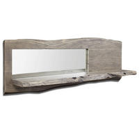 WANDREGAL Akazie 121x22x38 grau lackiert PURE ACACIA #905 - Grau, Holz (121/38/22cm) - Massivmoebel24