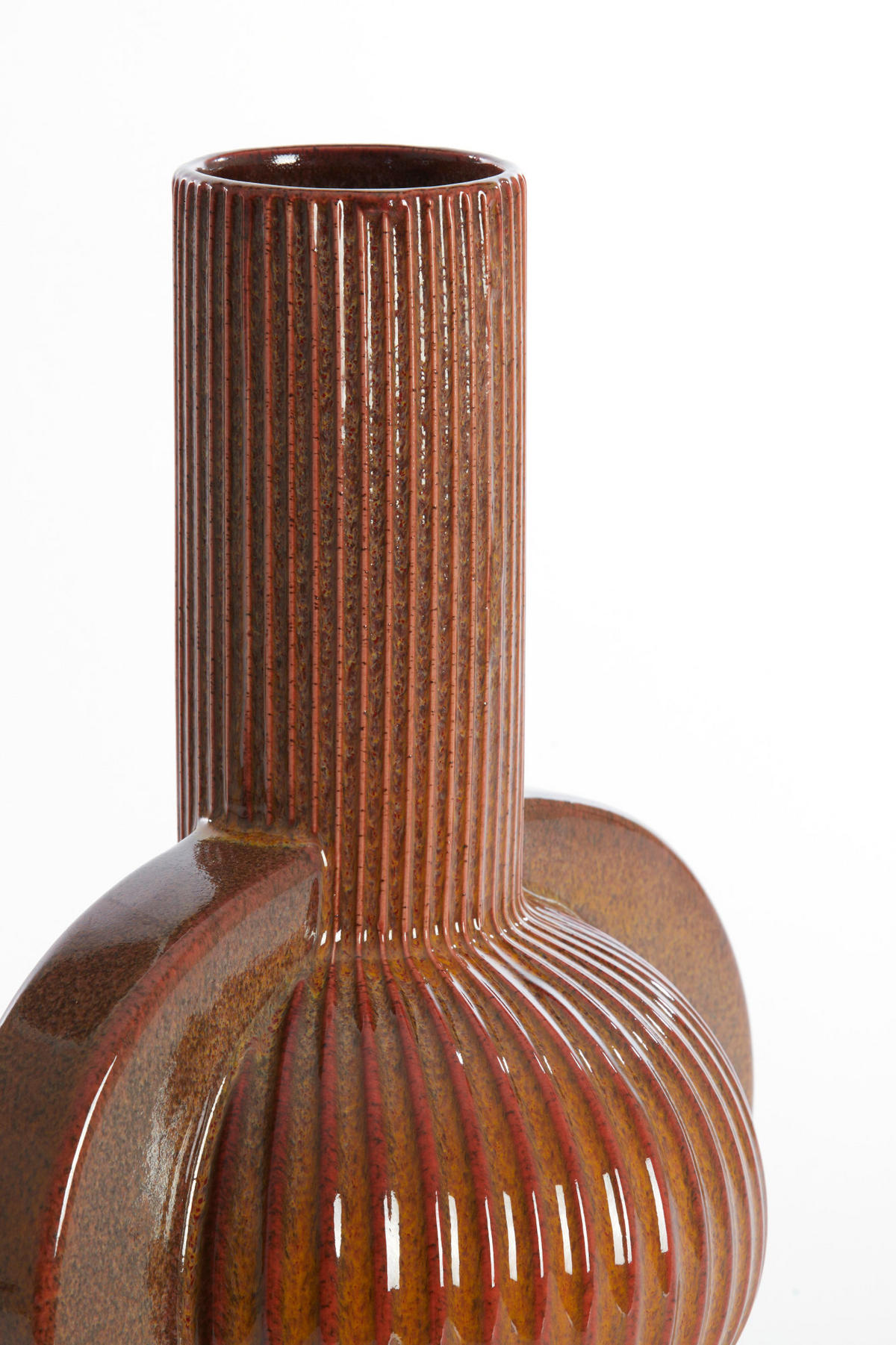 VASE Melnik Braun Ø31,5/38,5 cm - Braun, Keramik (38.5cm) - Light & Living