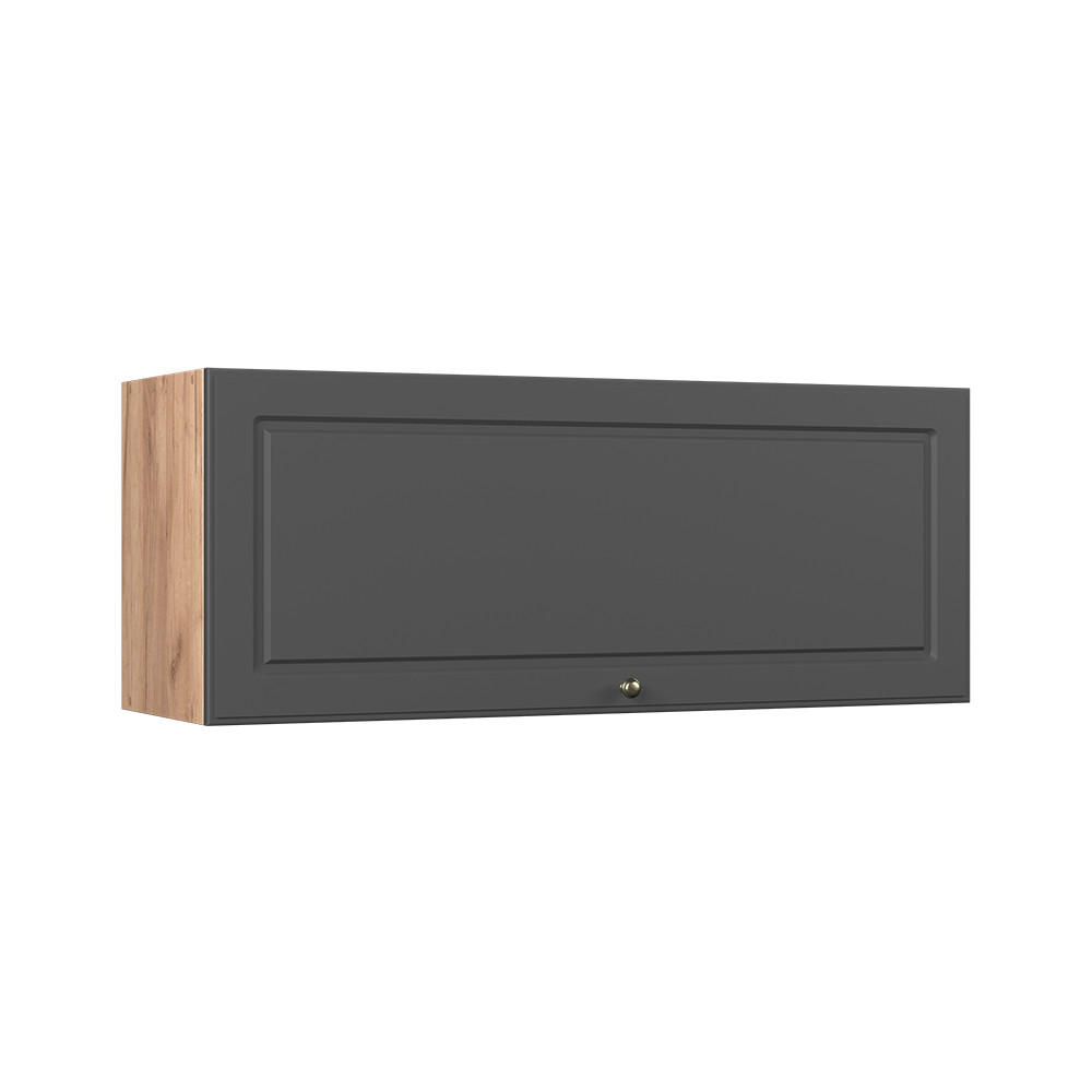 NÁSTENNÁ SKRINKA Fame-Line, Antracitovo-zlatý vidiecky dom/Dub Goldkraft, 100 cm - dub medový/antracitová, kompozitné drevo (100/40/34.1cm) - Vicco
