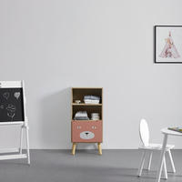 KINDERKOMMODE Lanny Rosa Echtholz/MDF - Pink, Holz (40/86/31cm) - Bessagi Kids