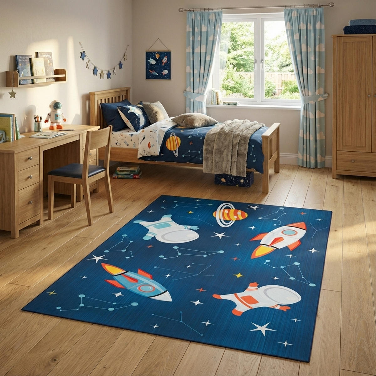 KINDERTEPPICH SNOOKI Dunkelblau 200/300 cm - Dunkelblau, Textil (200/300cm) - Tapiso