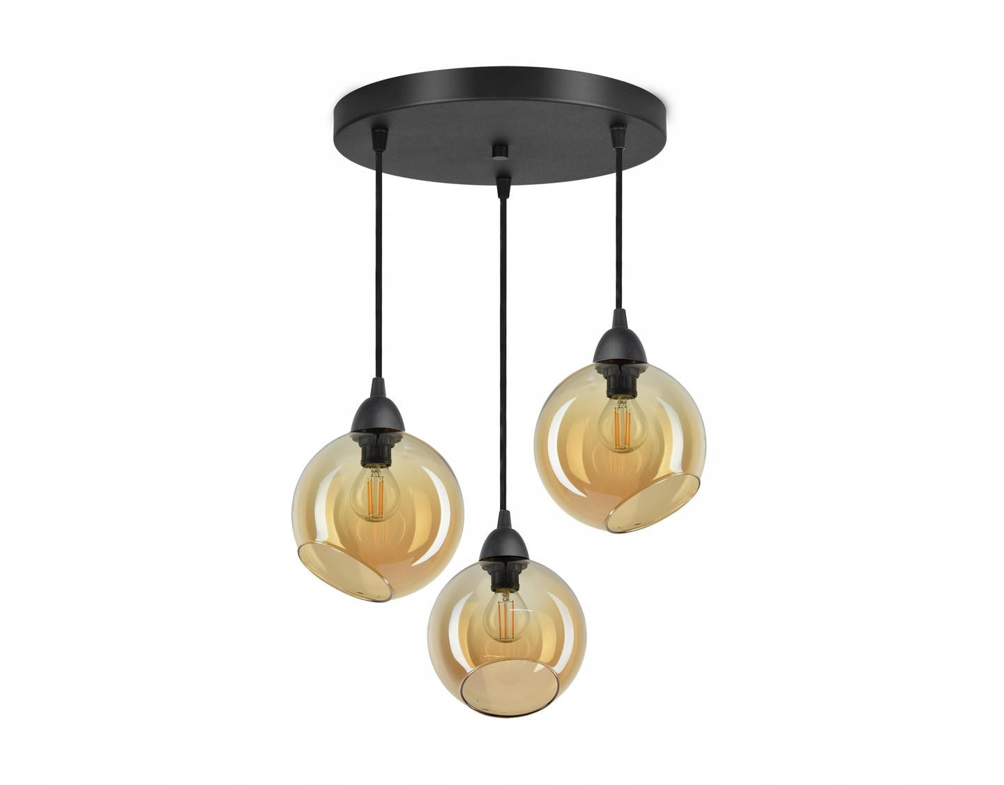 PENDELLEUCHTE Kogel - Transparent/Schwarz, Glas/Metall (35/35/80cm) - kiki design